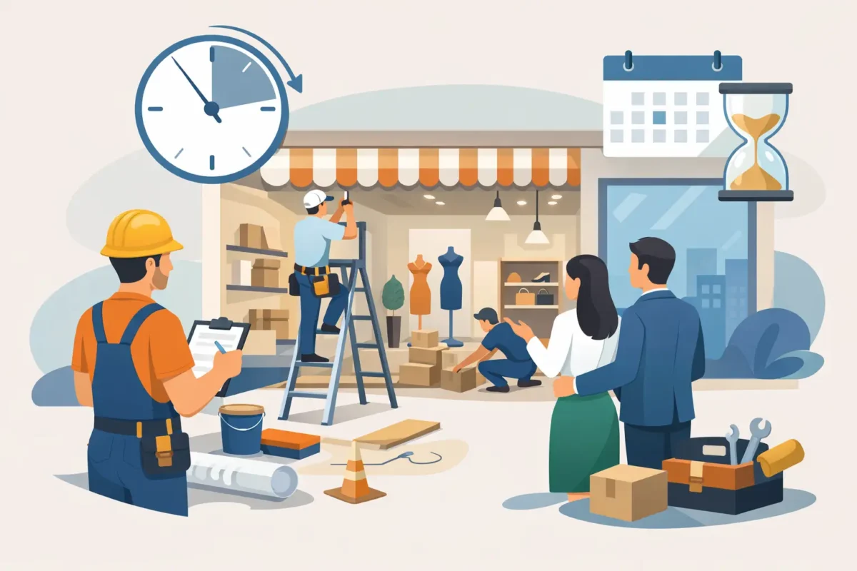 كم تستغرق مدة تشطيب متجر فعليًا؟