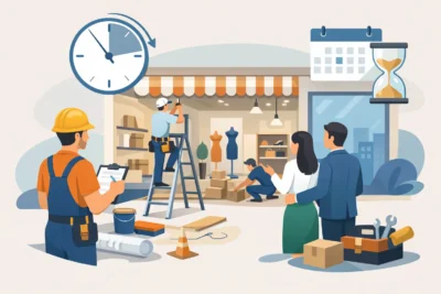 كم تستغرق مدة تشطيب متجر فعليًا؟