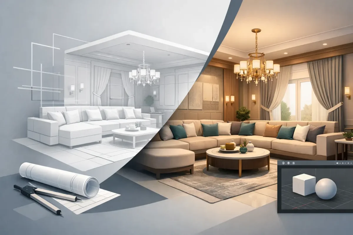 تصميم ثلاثي الأبعاد للمجالس قبل التنفيذ