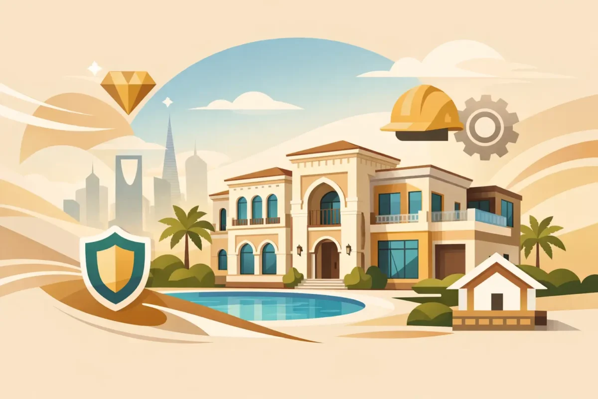 تصميم واجهات فلل سعودية يوازن الفخامة والمتانة